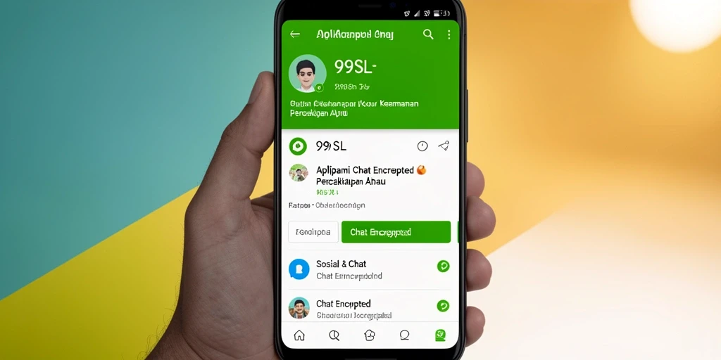 Screenshot antarmuka 99SL yang menunjukkan fitur Chat Encrypted.