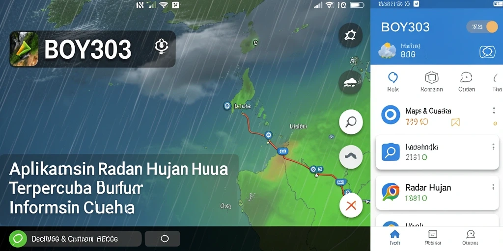 Tampilan antarmuka aplikasi BOY303 untuk radar hujan yang mudah digunakan.