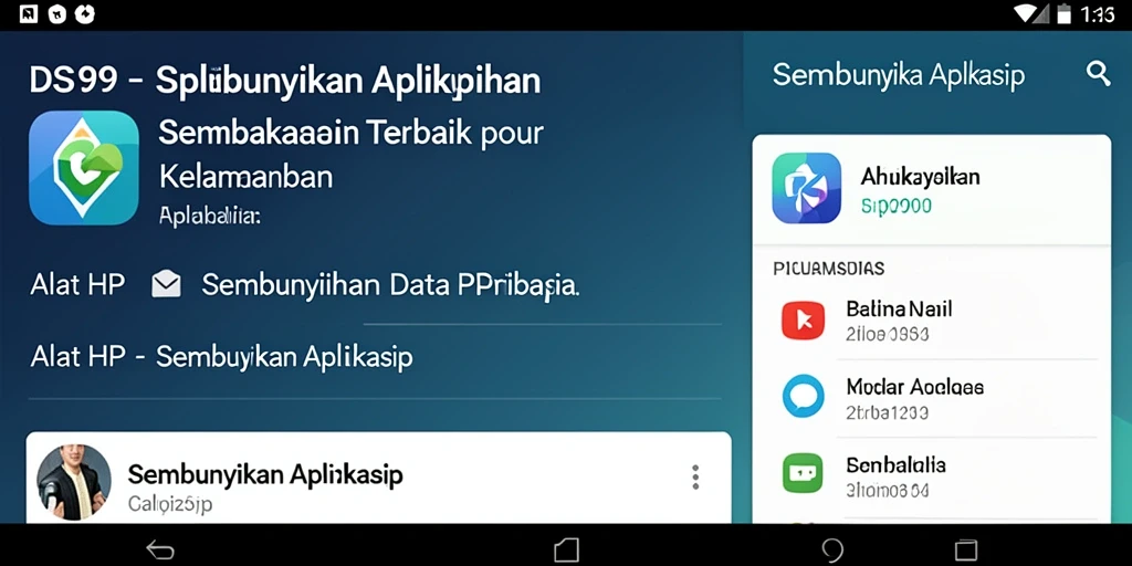 Screenshot utama DS99 menampilkan antarmuka sederhana untuk menyembunyikan aplikasi.