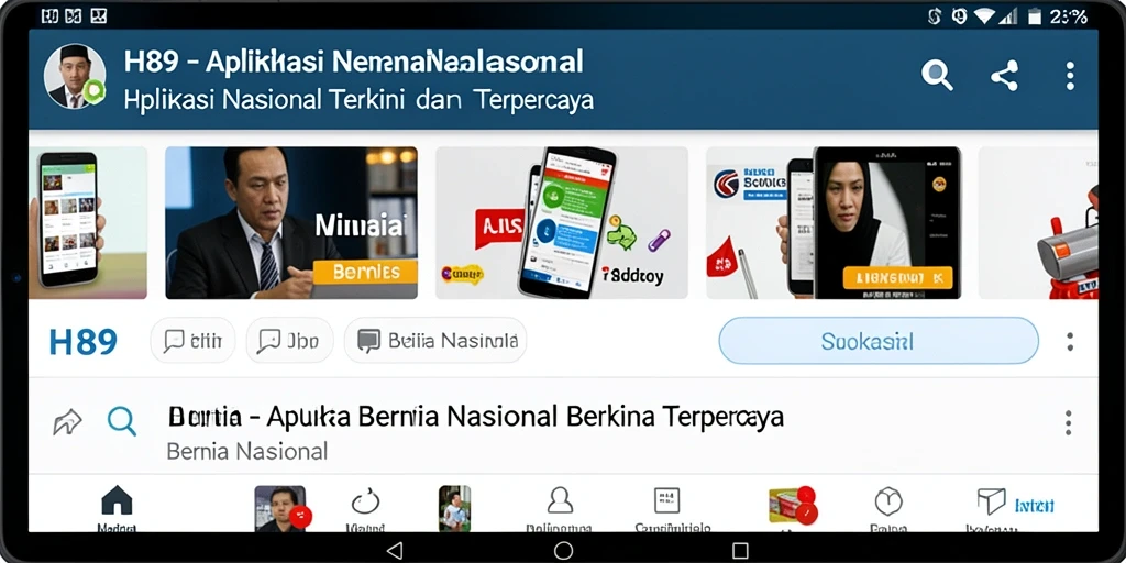 Tampilan antarmuka H89 dengan berita terbaru dan mudah diakses.