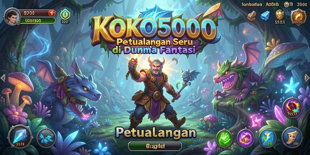 Tampilan antarmuka KOKO5000 yang menarik saat menjelajahi dunia Petualangan.