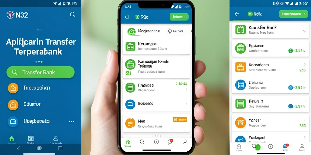 Tampilan antarmuka N32 yang modern dan fungsional untuk Transfer Bank.