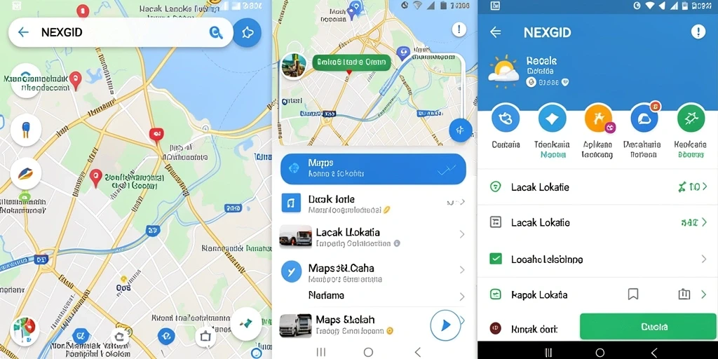 Antarmuka NEXGID dengan fungsi Lacak Lokasi yang intuitif.
