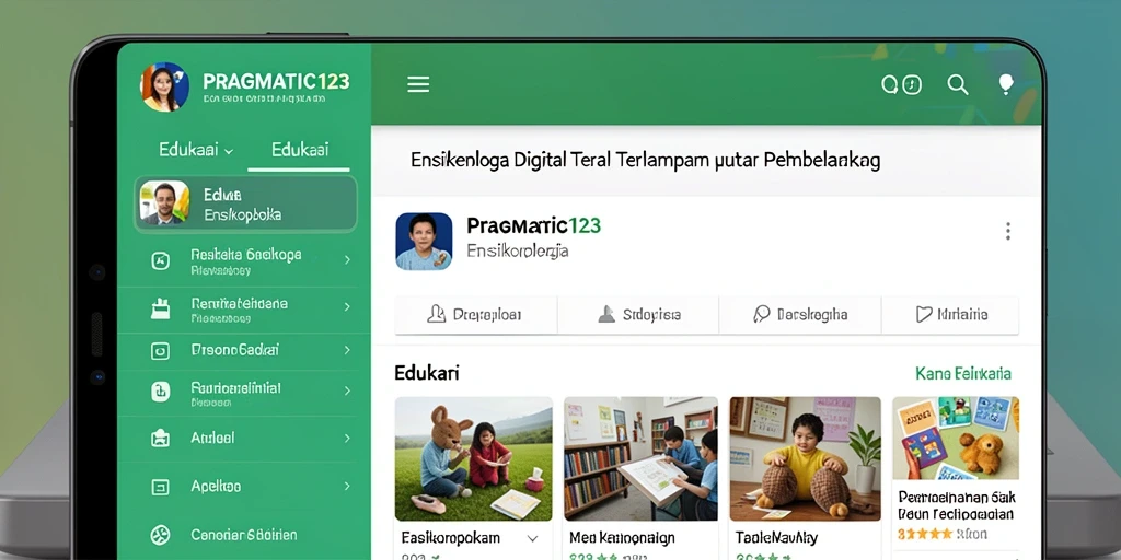 Antarmuka PRAGMATIC123 yang informatif dan mudah digunakan.