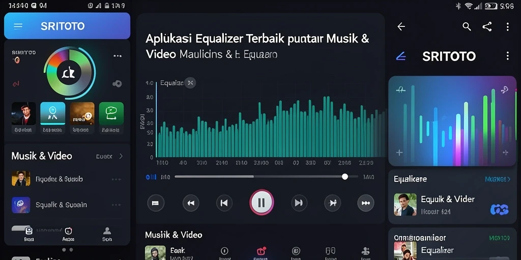 Tampilan antarmuka aplikasi SRITOTO dengan fungsi Equalizer yang menarik.